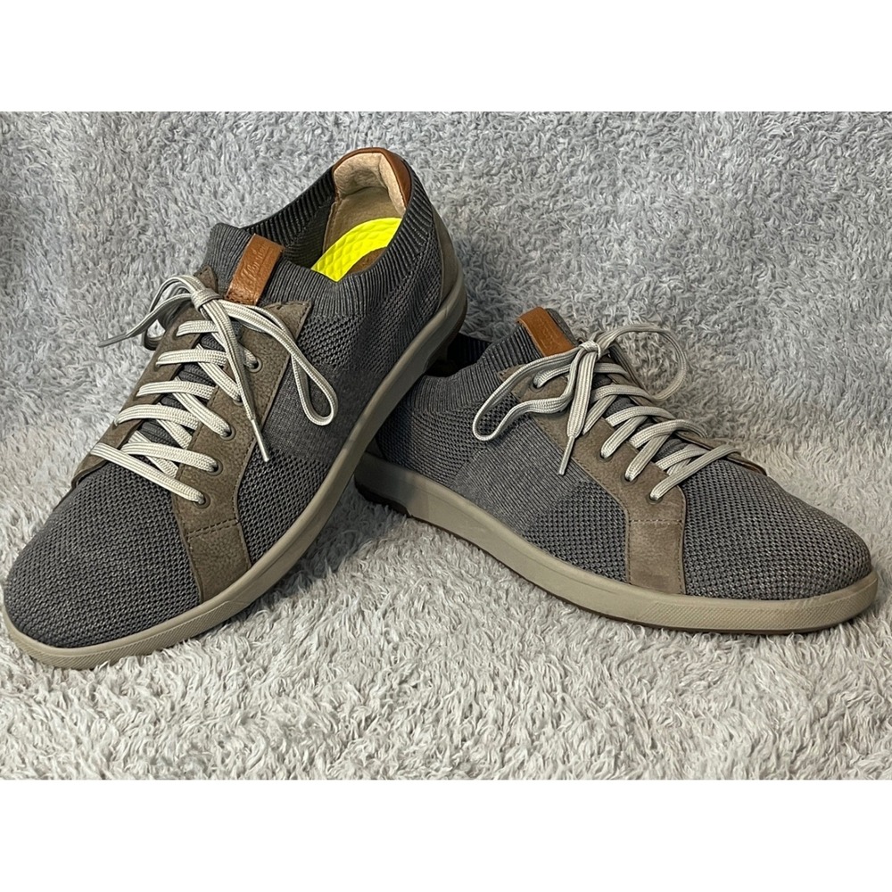 Florsheim Mens Knit Lace Up Sneakers Comfortech Shoes Size 11.5‎ Wide Gray